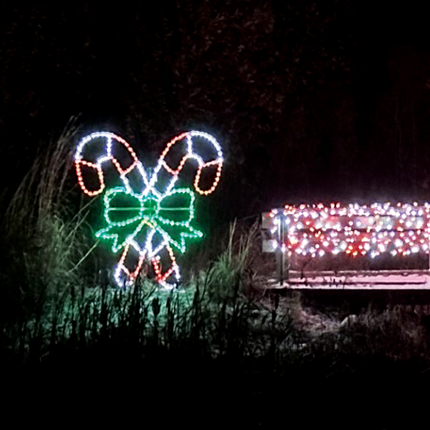 Candy Cane outdoor light decoration.
